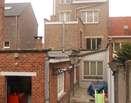 Aperçu du chantier rue de Bruxelles avant les travaux - Vue arrière